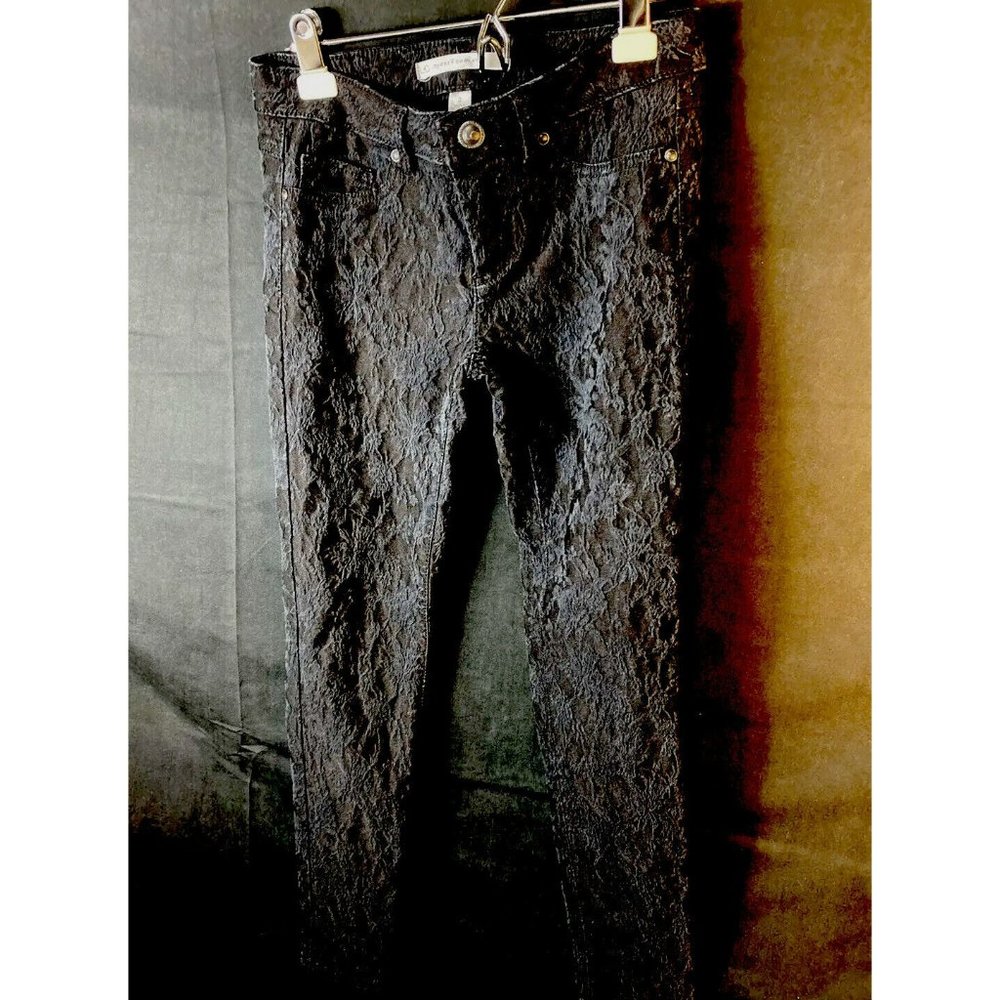 Lauren Conrad Women’s Size 2 Black Textured Pants 26X28 Preowned